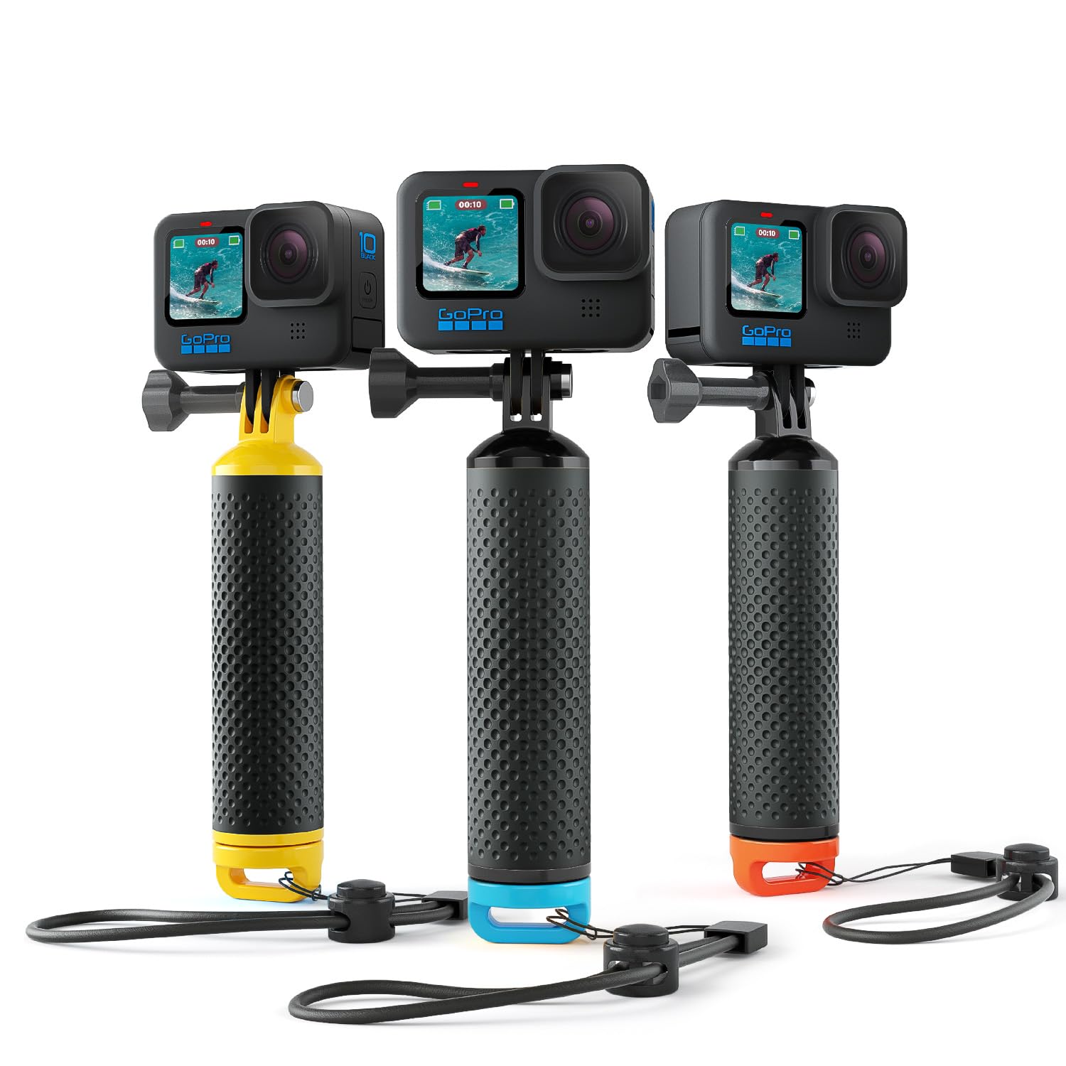 Sametop Floating Handle Grip Floaty Stick Waterproof Handler Accessory Compatible With Gopro Hero 13, 12, 11, 10, 9, 8, 7, 6, 5, 4, Session, 3+, 3, Hero(2018), Max, Dji Osmo Action Cameras (Blue)
